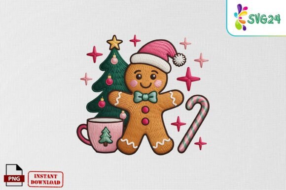 A Charming Holiday Touch: Reviewing the Gingerbread Christmas Embroidery PNG for Personalized Gifts