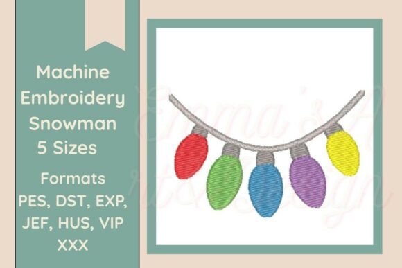 Christmas Lights Machine Embroidery: A Festive Spark for Craft Fair Sellers