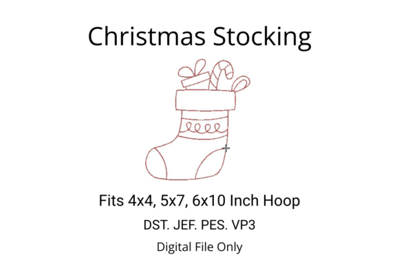 Christmas Stocking - Redwork Embroidery Review