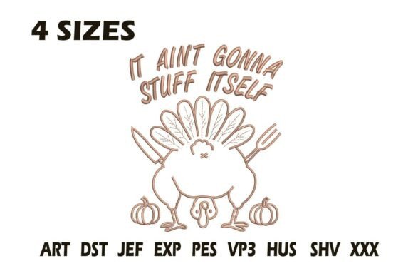 Funny Turkey Thanksgiving Embroidery Des