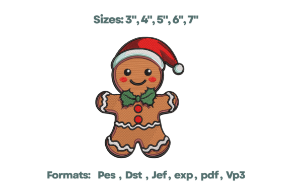 Gingerbread Santa Embroidery: A Festive Touch for Handmade Gifts