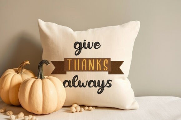Give Thanks Always Embroidery Review for Boutique Sweatshirt Design