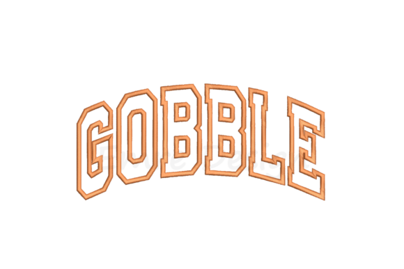 Gobble Applique Embroidery Design