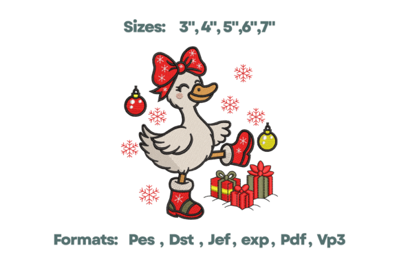 h1Festive Goose with Boots Bow Embroidery Review/h1