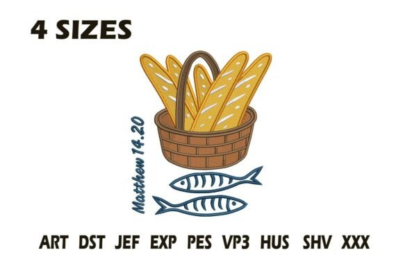 Matthew 14 20 Loaves and Fish Embroidery