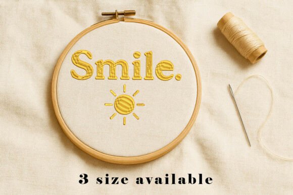 Smile Sun Embroidery Design File: A Bright Touch for Personalized Gifts