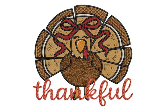 Thankful Turkey Embroidery Design
