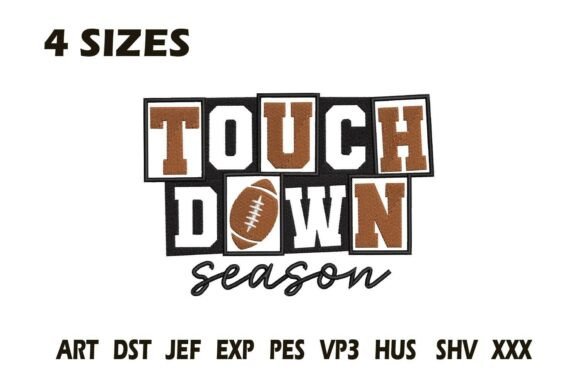 Touchdown Season Block Embroidery: A Charming Addition to Personalized Gifts