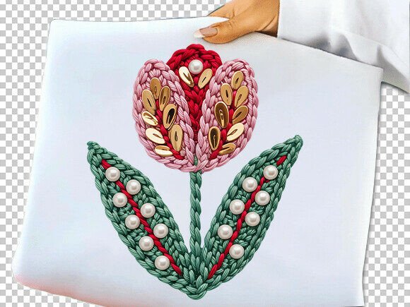 Tulip Stitch Design for Real Embroidery Use